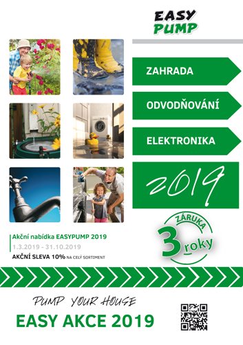 Akce čerpadla EASY PUMPS
